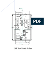 2 BHK House Plan With Furniture: Puja Room