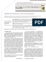 Corrosion Inhibition of Copper in Sea Water Using Derivatives of Tetrazoles and Thiosemicarbazide