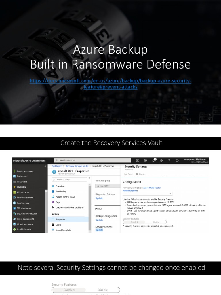 Azure Ransomeware Defense | PDF