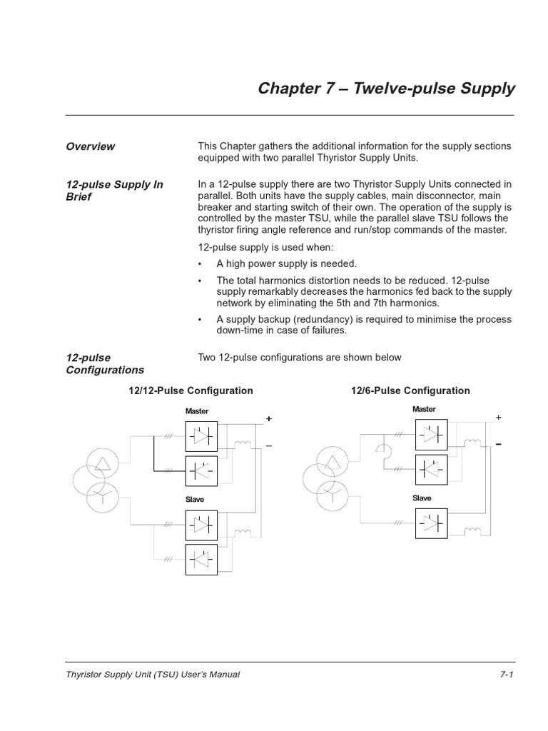 Chapter 7 - Twelve-Pulse Supply: 12/12-Pulse Configuration 12/6-Pulse ...