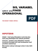 Hipotesis Variabel Dan Definisi Operasional