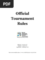 Official Tournament Rules: Effective: 16 June 2011 Updated: 5 June 2011 Supersedes: 2 February 2010