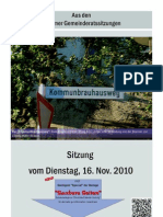 Eslarner Gemeinderatssitzung Vom 16.11.2010