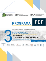 Programa Preliminar 3 Foro Seguridad y Convivencia Democrática