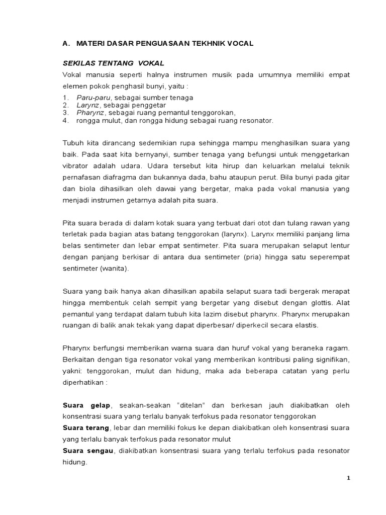 Materi Pembinaan Vocal Ddb