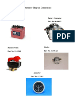 Battery and Alternator Diagram Components: Battery 12 Volt Part No. 11-01833 Battery Contactor Part No. 06-00692