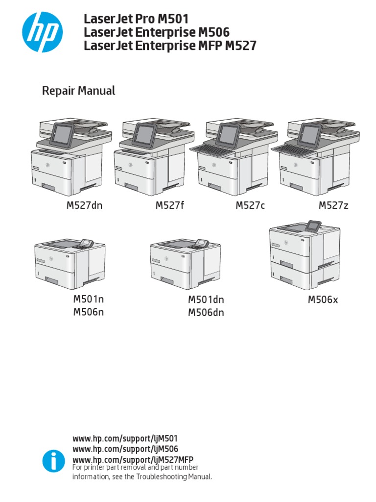 m501 - m506 - m527 Mfp-Repair-Manual PDF | PDF | Copyright | Fax