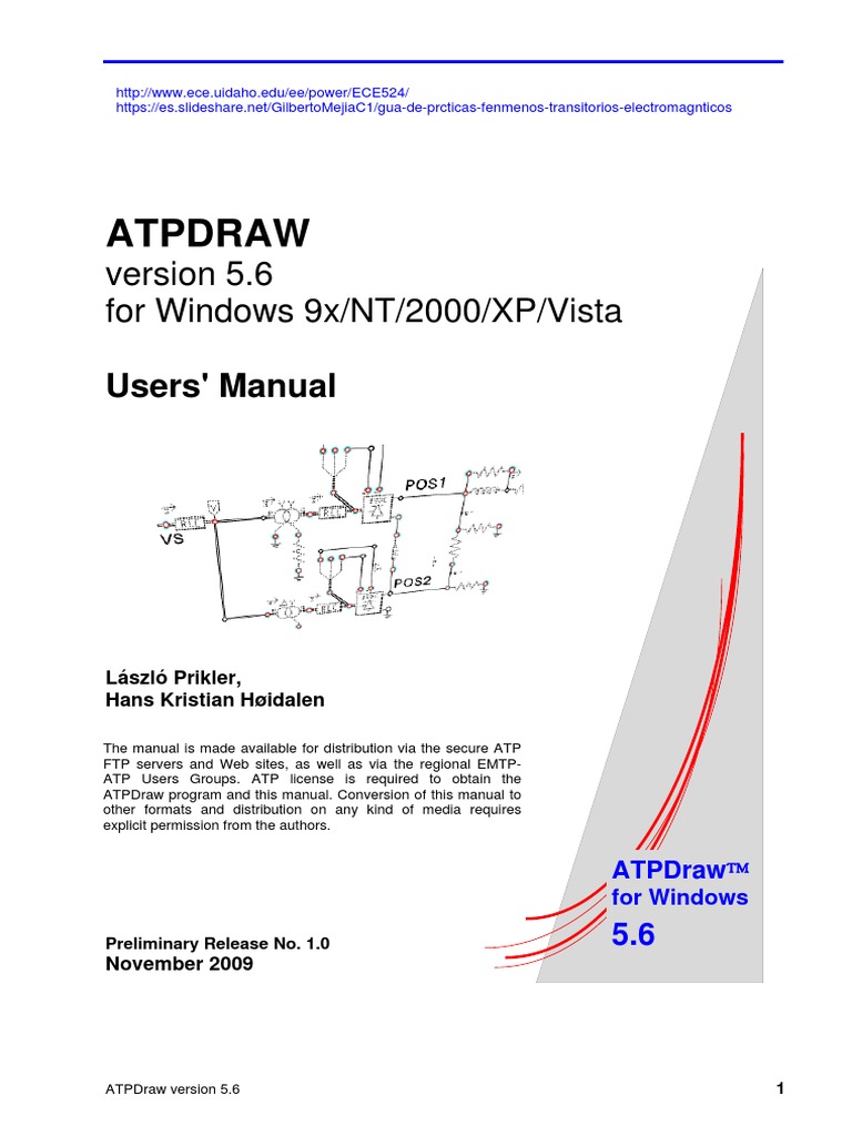 ATPDRAW Version 5.6 Manual PDF | PDF | Microsoft Windows | Windows Nt