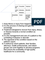 Departmental in Health