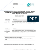 Caso Clínico de Fractura Patológica de Vértebra Lumbar, Tratada Con Analgesia Neuroaxial Epidural Continua y Ozono. Reporte de Un Caso