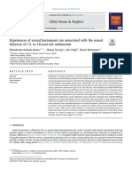 Experiences of Sexual Harassment Are Associated With The Sexual Behavior of 14 - To 18-Year-Old Adolescents