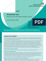 Quick Guide - Antenatal Care NHS