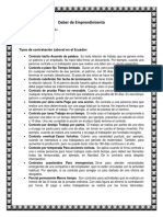 Deber de Emprendimiento Contratacion Laboral Ecuador