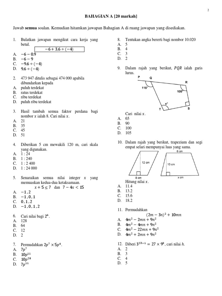 Soalan Trial PT3 SMKS3BK PDF | PDF