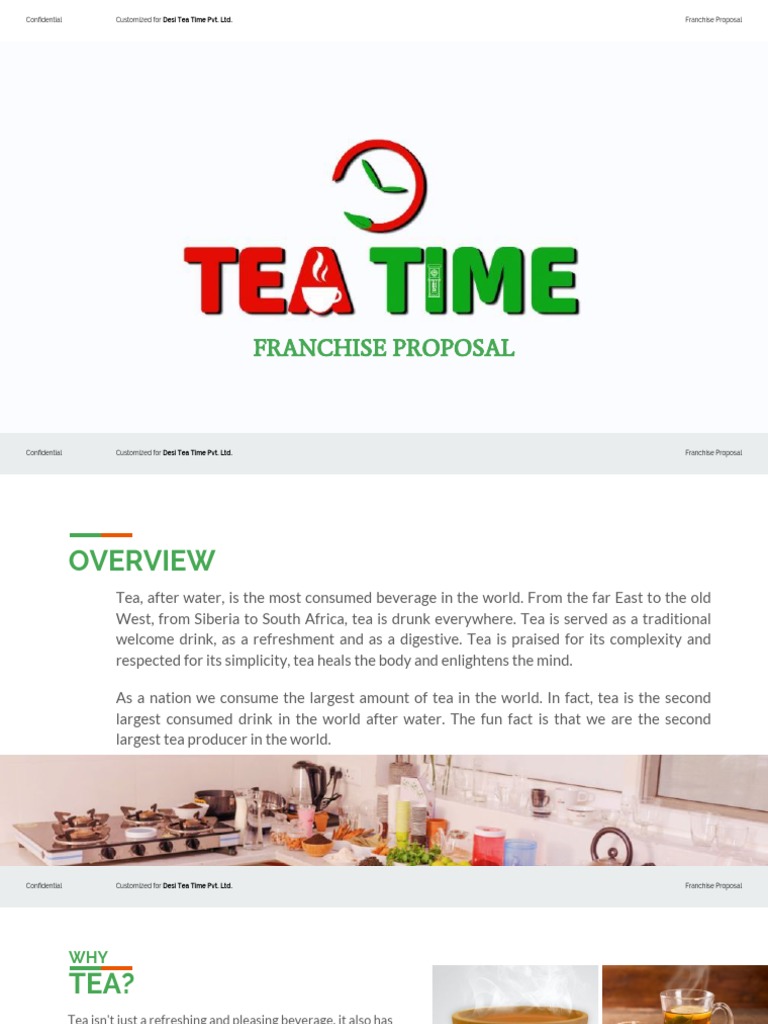 Franchise Proposal 2019 Pdf Tea Royalty Payment