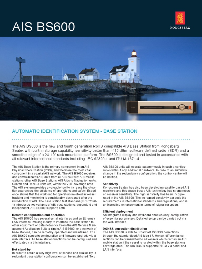 Ais Base Station Ais Bs 600 PDF Broadcasting Electronics