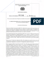 Resolucion 05289 30112015 Por La Cual Se Desarrolla El Programa de Gestión Documental para La Policía Nacional