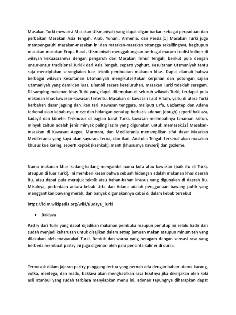 Ciri Makanan Turki PDF