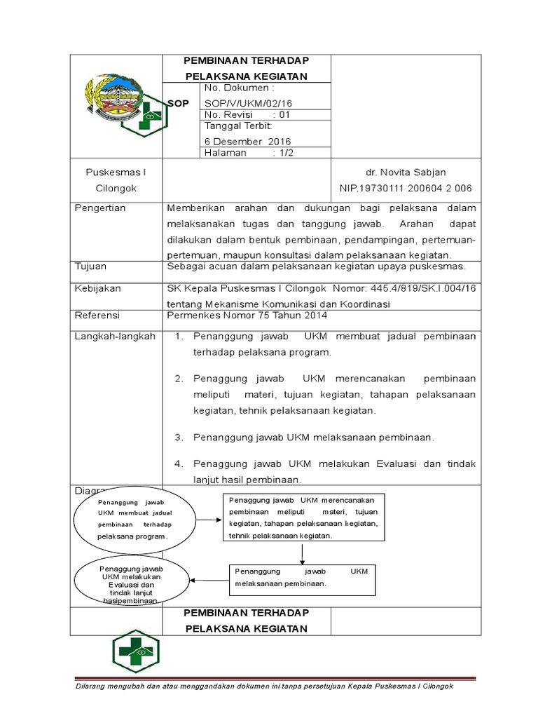 SOP Pembinaan dan Pengawasan SDMK | PDF