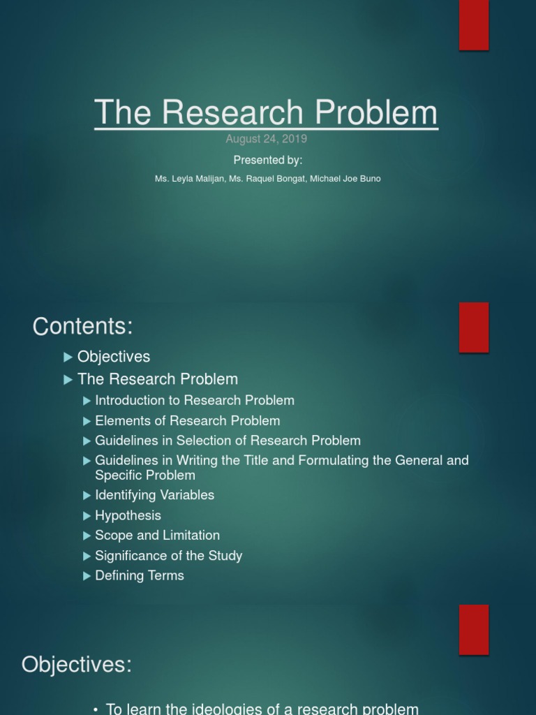 Understanding Research Problems and Guidelines | PDF | Scientific ...