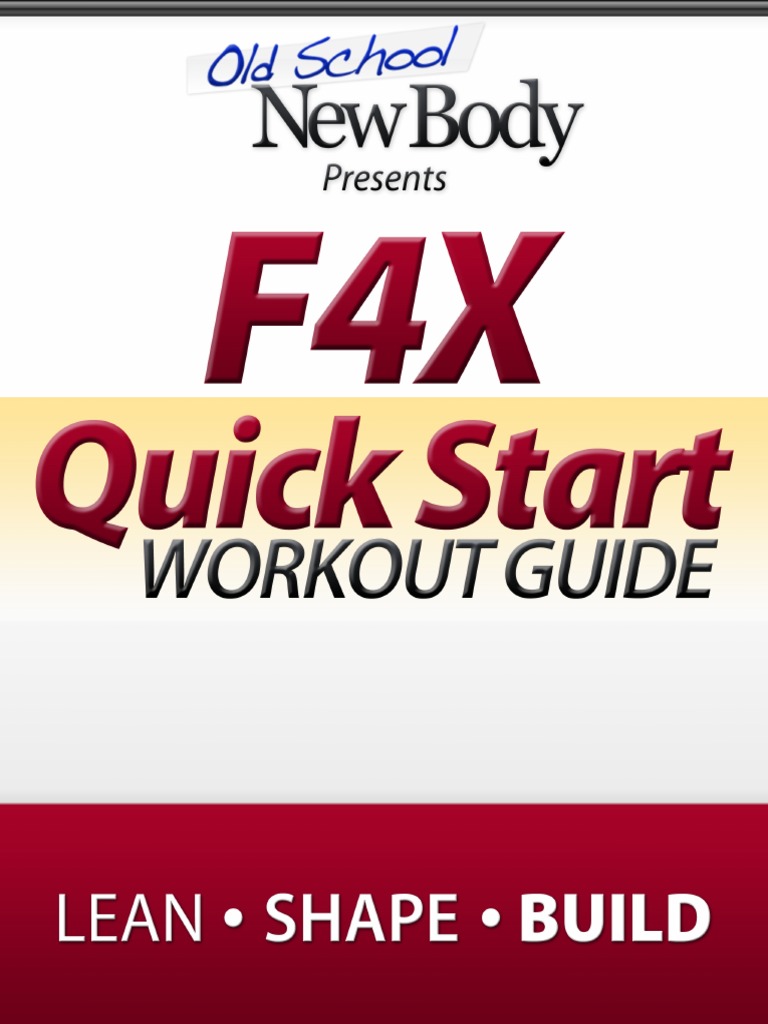 ExrFit F4X Workout QuickStart Guide PDF PDF Physical Exercise