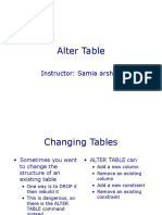 Alter Table: Instructor: Samia Arshad