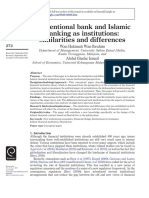 Conventional Bank and Islamic Banking As Institutions: Similarities and Differences