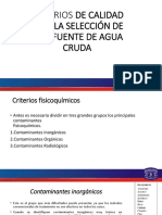 Criterios de calidad del agua cruda