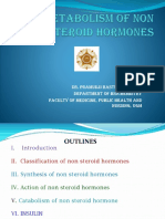 Non-steroid hormone synthesis, action and regulation