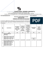 Sem End Time-Table