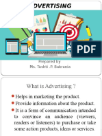 Advertising: Prepared by Ms. Tushti .P. Bakrania