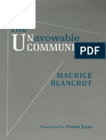 Blanchot, Maurice - Unavowable Community (Station Hill, 1988)