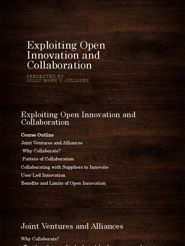 Benefits of Open Innovation Collaboration | PDF | Innovation | Supply Chain