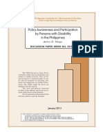 Policy Awareness and Participation by Persons With Disability in The Philippines