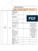 Handover Checklist