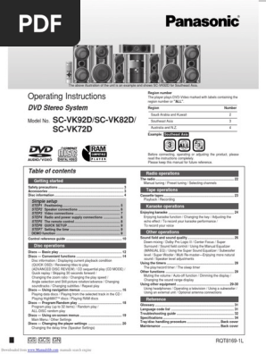 Manual Panasonic Compact Disc Loudspeaker