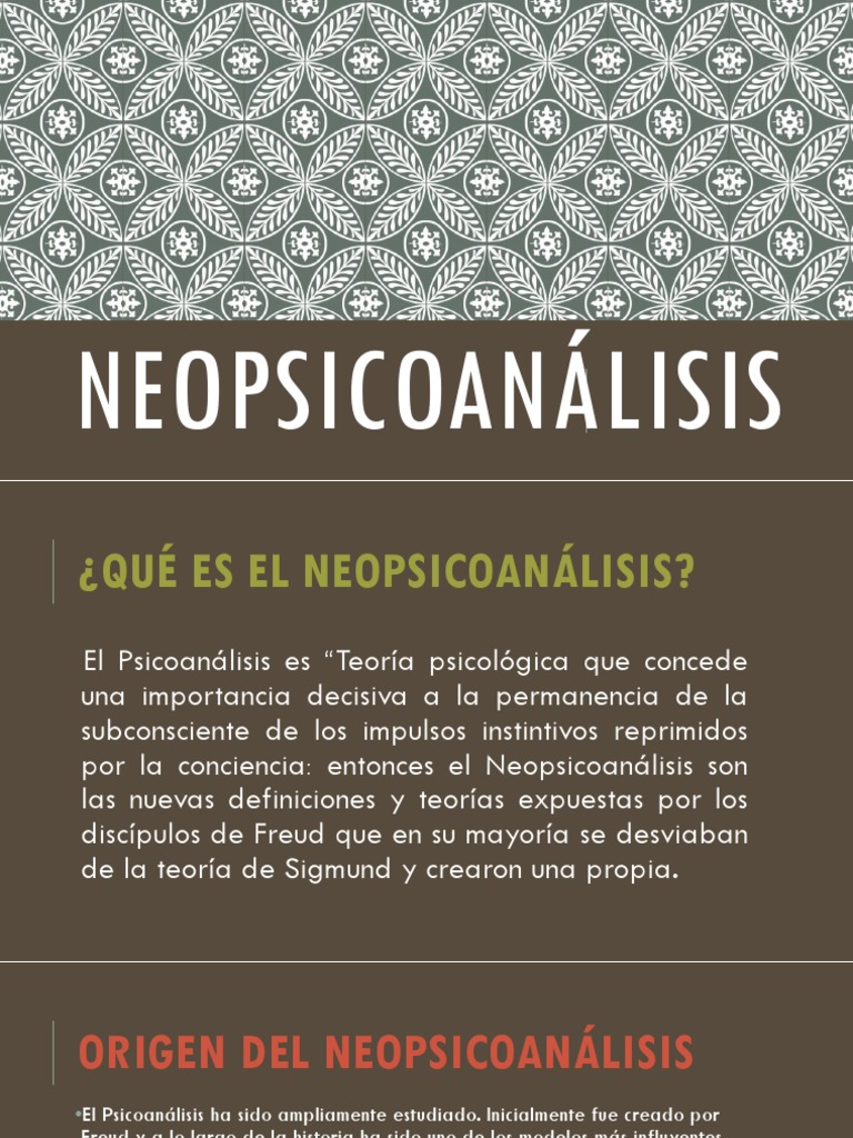 Neopsicoanalisis Nuevo | PDF | Psicoanálisis | Sigmund Freud