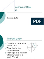 Trig Functions of Real Numbers: Lesson 2.4a