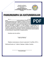 Panunumpa Sa Katungkulan PTA