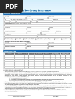 Enrollment Card For Group Insurance: Member Information