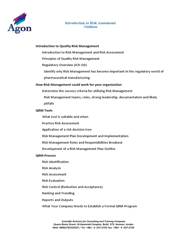 Quality Risk Management Overview | PDF