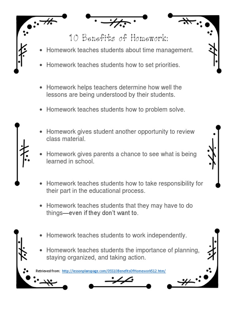 10 Key Benefits of Homework | PDF