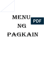 Menu NG Pagkain Group 106th Reporter