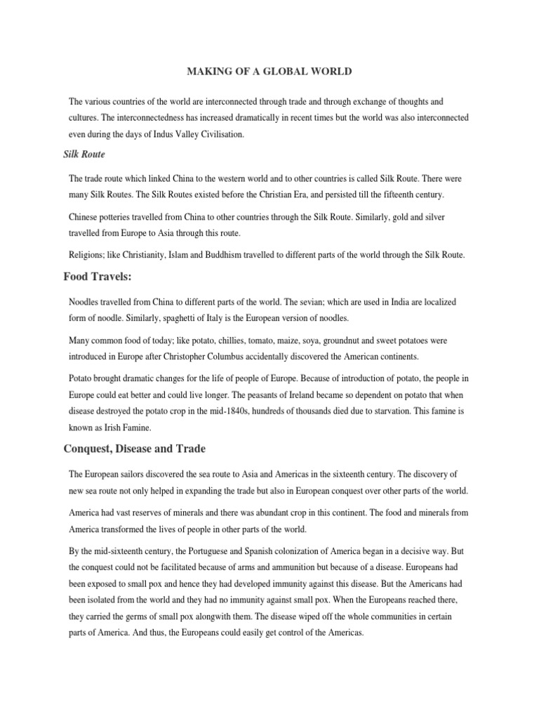 Global Trade and Cultural Exchange History | PDF | Bretton Woods System ...