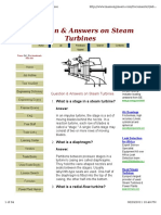Question & Answers On Steam Turbines