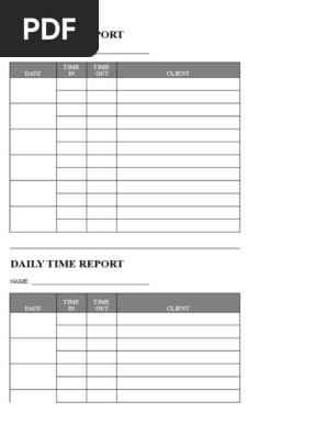 time sheet