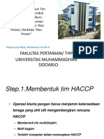 6. HACCP Pembentukan Tim HACCP. Diskripsi Produk Dan Metode Distribusi _ Identifikasi Penggunaan Produk _ Penentuan “Alur Proses_ Verifikasi “Alur Proses”
