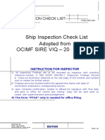 SSS HOOM 009-002 (Vesssel Inspection Checklist) OCIMF SIRE