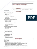 Sitecore Developer Resume