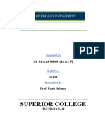 Superior College: Ali Ahmad BSCS (Sems 7)